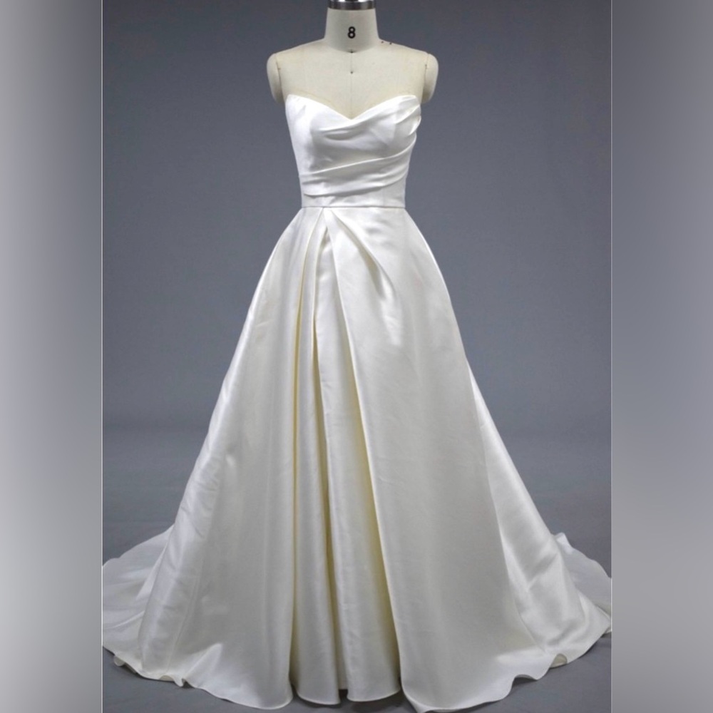 Vivienne Westwood Inspired Wedding Strapless Gown with Leg Split $6.5k Size 8